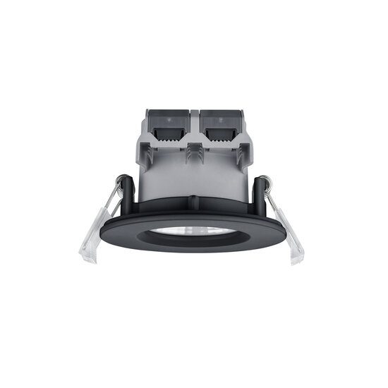 Foco empotrable redondo IP65 negro mate LED 1x5,5W DIM 3000K