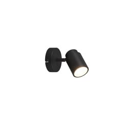 Trio Lighting Foco mural/techo ajustable IP44 resistente a la humedad negro mate 1xGU10 5W