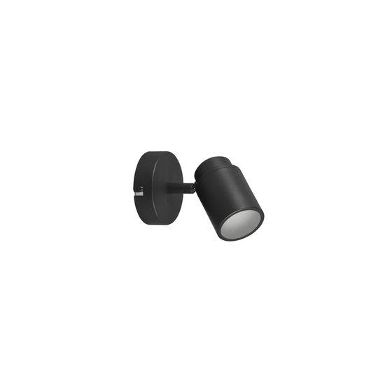 Adjustable IP44 moisture-resistant matt black wall/ceiling spotlight 1xGU10 5W