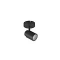Adjustable IP44 moisture-resistant matt black wall/ceiling spotlight 1xGU10 5W