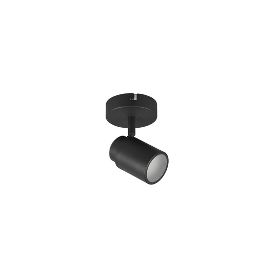 Adjustable IP44 moisture-resistant matt black wall/ceiling spotlight 1xGU10 5W