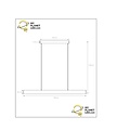 Lámpara colgante sobre mesa de comedor / escritorio 36W LED elegante negro regulable