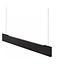 Hanging lamp above dining table / desk 36W LED sleek black dimmable