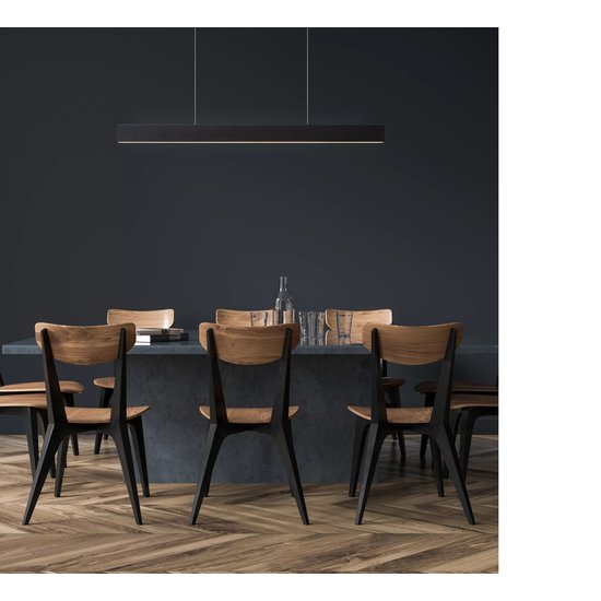 Lámpara colgante sobre mesa de comedor / escritorio 36W LED elegante negro regulable