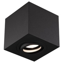 Plafonnier spot carré blanc, gris ou noir GU10 90mm