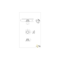 Spot encastré orientable carré étroit LED 1x5,5W 3000K noir mat