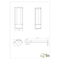 Ganges LED tuinpaal, driehoekig, 9W, 3000K, 1000 lumen, IP54, gegoten aluminium, antraciet