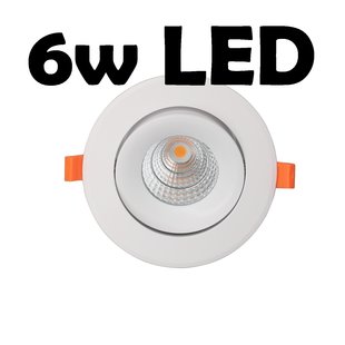 6W design dimmable recessed spot 70mm to 85mm hole size 5 year warranty