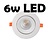 Profy Spot encastré dimmable design 6W taille de trou 70mm à 85mm garantie 5 ans