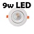 Profy Spot encastré design 9W dimmable Taille de trou 70mm à 85mm Garantie 5 ans