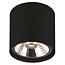 Lampe en saillie moderne ronde noire 1 spot 12W