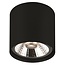Modern black round 1 spot surface-mounted lamp 12W