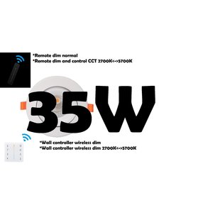 35W inbouwspot dimmen en dim-to-warm + afstandsbediening 5 jaar garantie