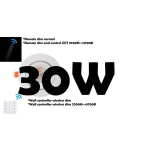Dimmen en dim-to-warm met afstandsbediening inbouwspot 30W 5 jaar garantie