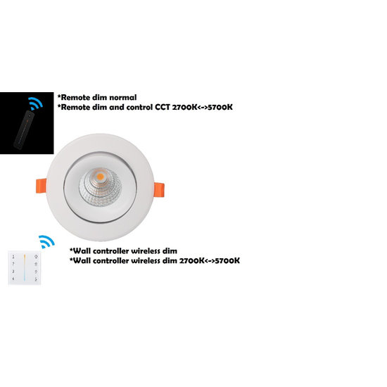Profy Spot inbouw 15W draadloos dimbaar of dim-to-warm 5 jaar garantie
