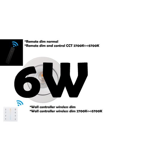 Profy Foco empotrable orientable de 6 W regulable de forma inalámbrica o atenuable a cálido 5 años de garantía