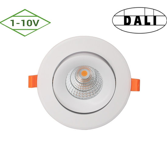 Profy 50W Dali or 1-10V dimmable recessed spot 5 years warranty hole 158 to 180 mm