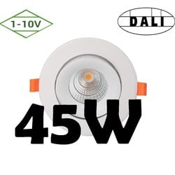 45W Dali of 1-10V dimbare inbouwspot 5 jr garantie gat 158 tot 180 mm