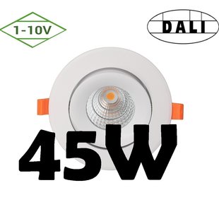 45W Dali or 1-10V dimmable recessed spot 5 years warranty hole 158 to 180 mm