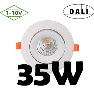 Foco empotrable regulable Dali o 1-10V 35W 5 años garantía agujero 145 a 170 mm
