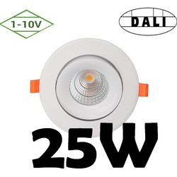 Spot encastrable dimmable Dali ou 1-10V 25W Garantie 5 ans trou 110 à 130 mm