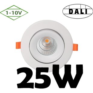 Foco empotrable regulable Dali o 1-10V 25W 5 años garantía agujero 110 a 130 mm