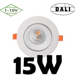 Foco empotrable regulable Dali o 1-10V 15W 5 años de garantía Tamaño exterior 119 mm