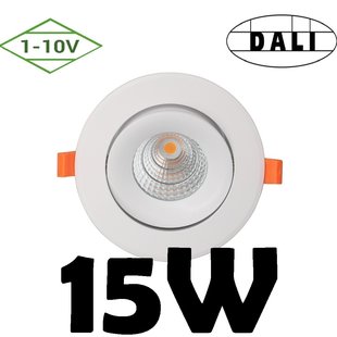 Dali of 1-10V 15W dimbare inbouwspot 5 jr garantie 119 mm buitenmaat