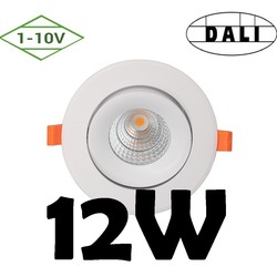 Dali or 1-10V 12W dimmable recessed spot 5 yr warranty 111 mm outer size