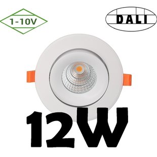 Dali or 1-10V 12W dimmable recessed spot 5 year warranty 111 mm outer size