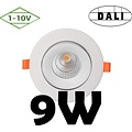Profy 9W Dali oder 1-10V dimmbarer Einbaustrahler 5 Jahre Garantie 70 mm Loch 95 mm außen