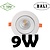 Profy Spot encastré dimmable 9W Dali ou 1-10V Garantie 5 ans Trou 70 mm 95 mm extérieur
