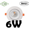 Profy 6W Dali oder 1-10V dimmbarer Einbaustrahler 5 Jahre Garantie 70 mm Loch 95 mm außen