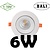 Profy 6W Dali or 1-10V dimmable recessed spot 5 yr warranty 70 mm hole 95 mm outside