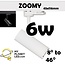 Zoomy Projecteur orientable 6W avec lentille rotative de faisceau étroit de 8° à large de 46°