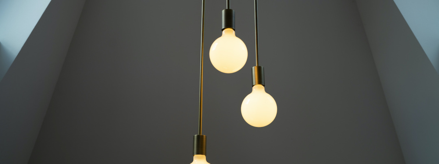 Gold and brass pendant lights range