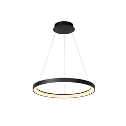 Sfeervol zwart moderne hanglamp ring 58 cm LED DIM 48W 2700K