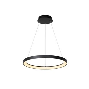 Atmospheric black modern hanging lamp ring 58 cm LED DIM 48W 2700K