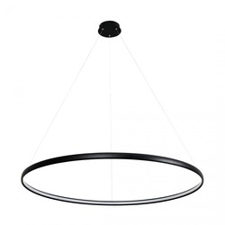 Lampe Circle noire ronde 38 W LED 120 cm 4000K