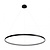 Zumaline Circle lamp black round 38 W LED 120 cm 4000K