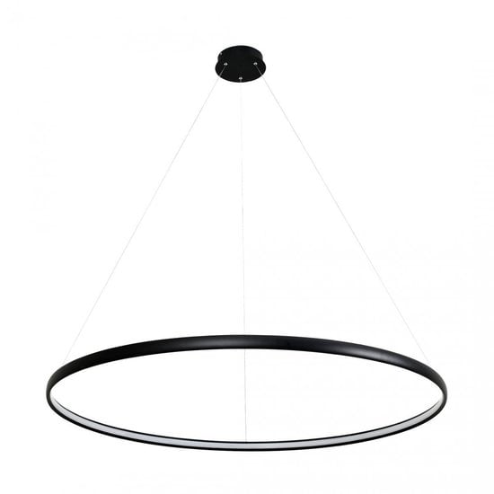 Zumaline Circle lamp black round 38 W LED 120 cm 4000K - Minimalistic design for any space
