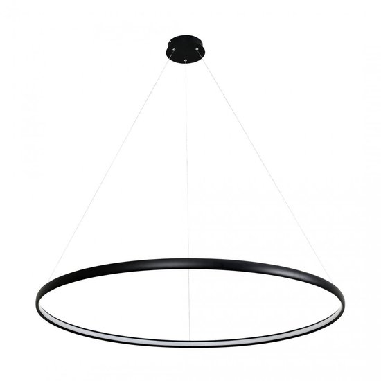 Zumaline Cirkel lamp zwart rond 38 W LED 120 cm 4000K - Minimalistisch design voor elke ruimte