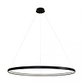 Zumaline Lampe circulaire noire ronde 38 W LED 120 cm 4000K - Design minimaliste pour tous les espaces