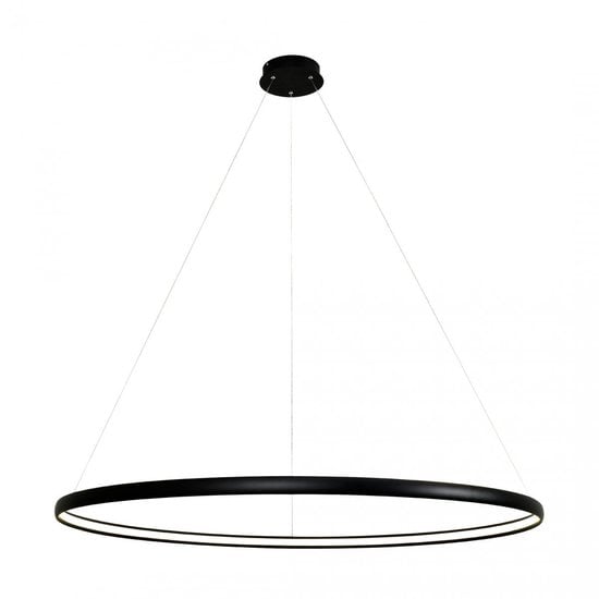 Zumaline Circle lamp black round 38 W LED 120 cm 4000K - Minimalistic design for any space