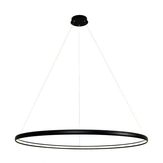 Zumaline Cirkel lamp zwart rond 38 W LED 120 cm 4000K - Minimalistisch design voor elke ruimte