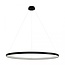 Zumaline Kreislampe schwarz rund 38 W LED 120 cm 4000K - Minimalistisches Design für jeden Raum