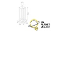 Fantasia Kago lampe de table noire E27, pied métal 150 x 150 x 410 mm, ampoule et abat-jour non compris