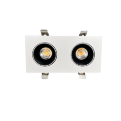 Weißer, gerichteter Doppel-Einbaustrahler, 2 x 12 W LED, 5 Jahre Garantie