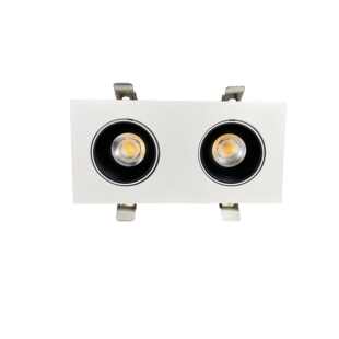 White directional double recessed spot 2 x 12 W LED 5 year warranty