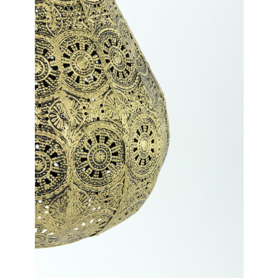 Trio Lighting Trio Lighting Lampe suspendue marocaine 19cm Ø E14 cuivre ancien - bronze ancien - gris antique - Créez une atmosphère intime dans votre salle à manger